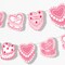 Pink Heart Cake Garland Banner, Coquette Birthday Party Decor for Girls & Women, 30 Feet of Cord, 15 Double-Sided Vintage Birthday Cake Shapes